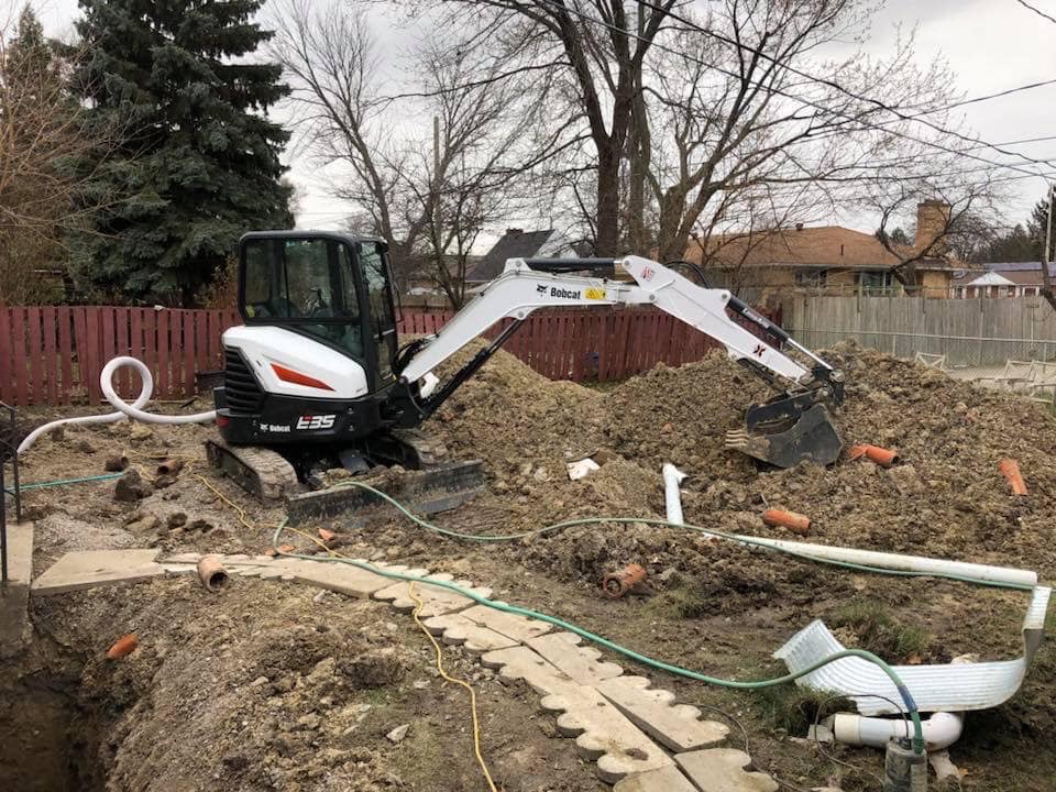 Completed excavation site