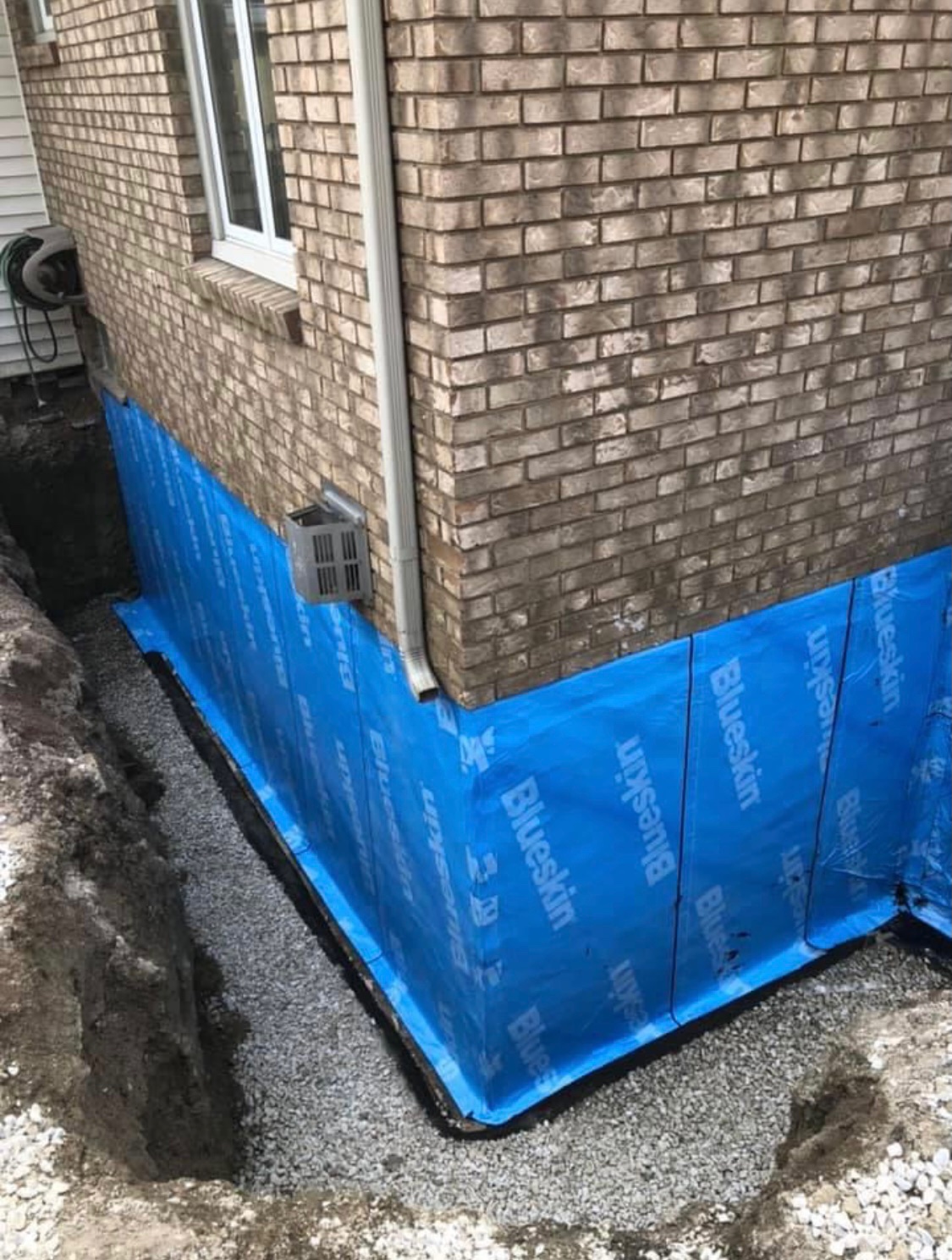 Exterior waterproofing membrane installation